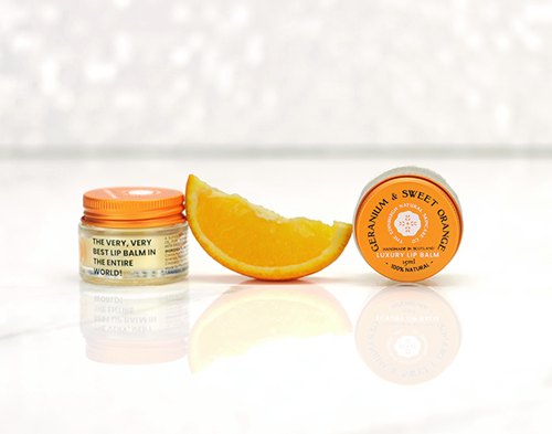 3 Geranium And Sweet Orange Luxury Lip Balms Pack