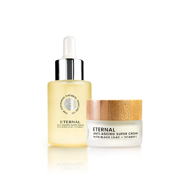 Eternal Anti Ageing Super Serum And Face Cream Bundle. With Black Lilac Seed Oil And Vitamin E