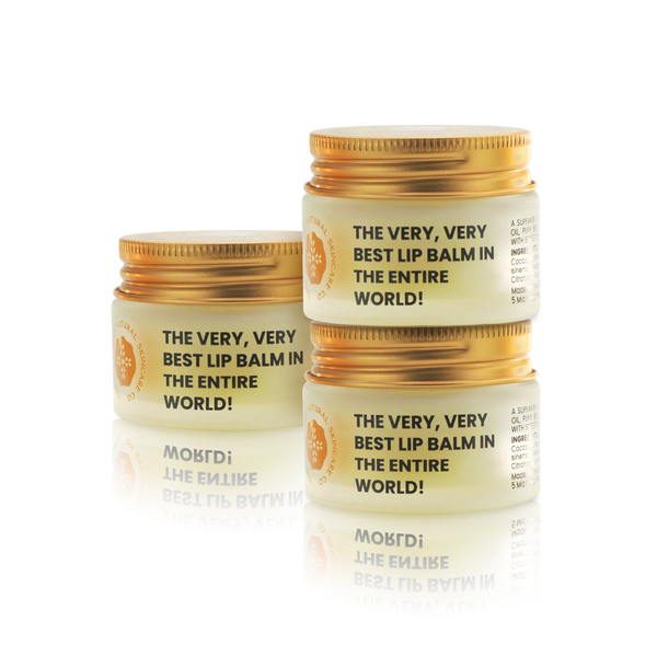 3 Geranium And Sweet Orange Luxury Lip Balms Pack