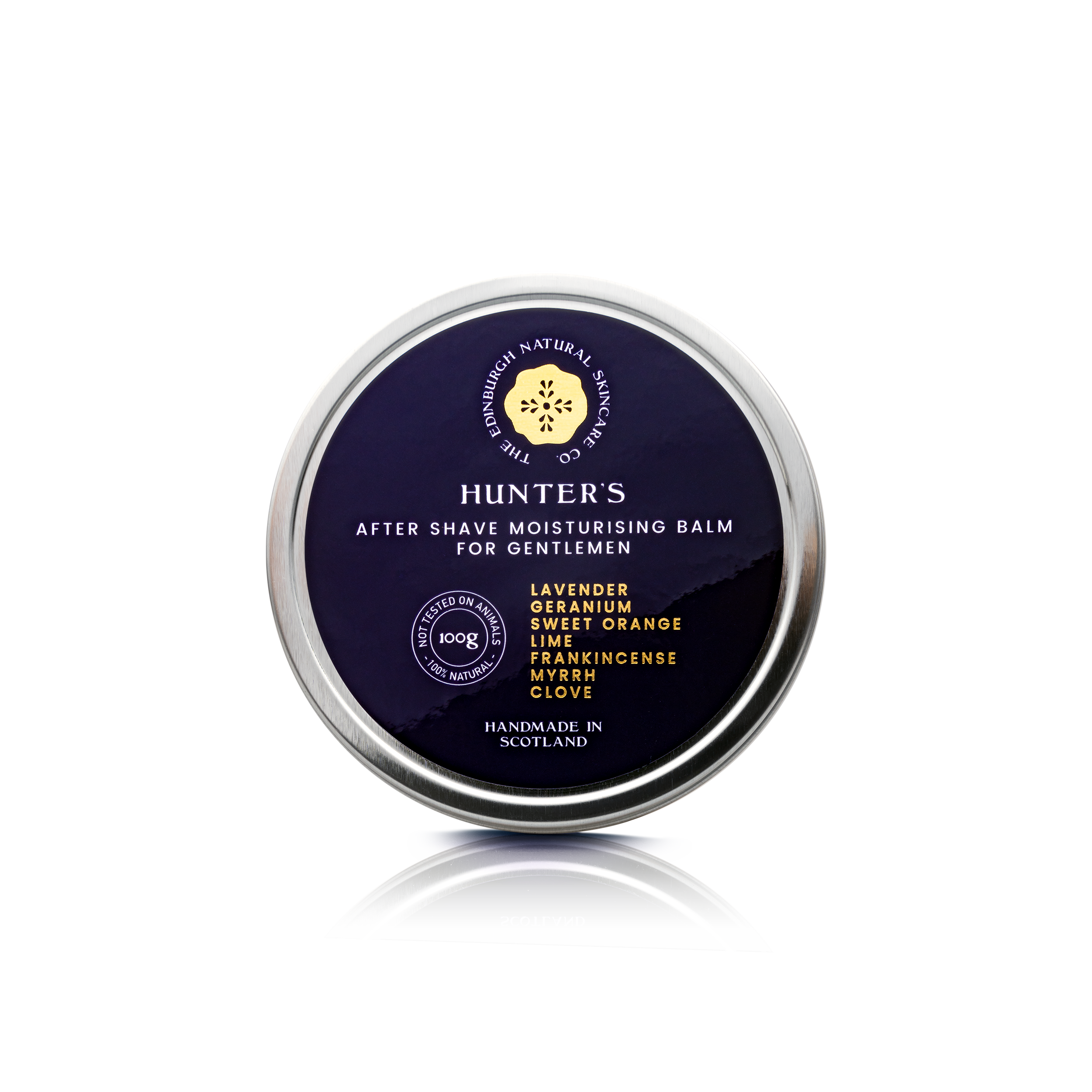 HUNTER'S AFTERSHAVE BALM FOR GENTLEMEN. REFINED AND LUXURIOUS