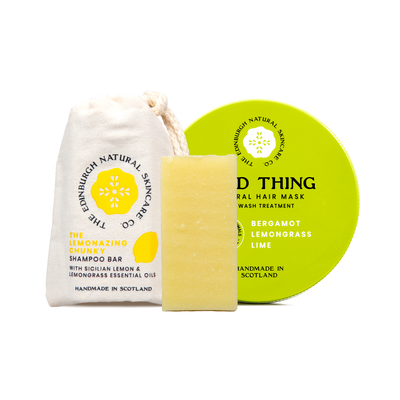 Wild Thing Natural Hair Conditioner – Pre-shampoo treatment & The Lemonazing Chunky Shampoo Bar