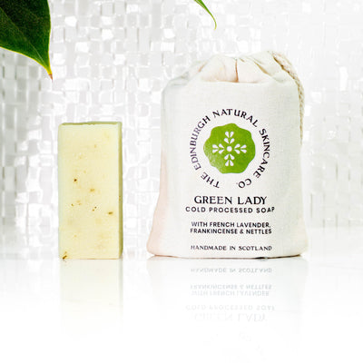 GREEN LADY COLD PROCESSED SOAP. WOODY, HERBY AND GORGEOUS!
