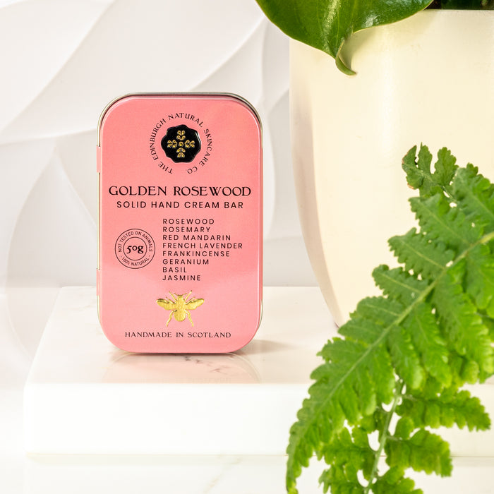 Golden Rosewood Luxury Hand Cream Bar...Woody, Herby Warm Citrus.