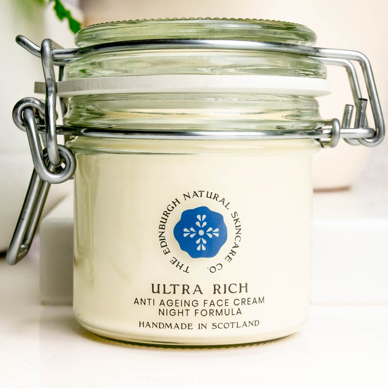 ULTRA RICH ANTI AGEING FACE CREAM NIGHT AND DAY FORMULA. HAND MADE IN SCOTLAND