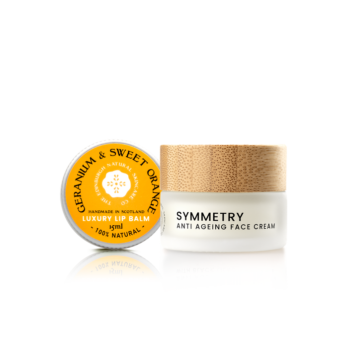 Geranium And Sweet Orange Luxurylip Balm And Symmetry Travel Mini Face Cream