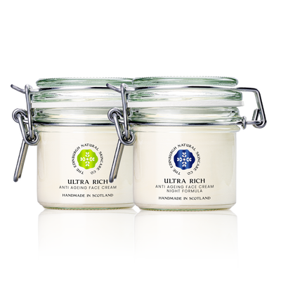 ULTRA RICH ANTI AGEING FACE CREAM NIGHT AND DAY FORMULA. HAND MADE IN SCOTLAND